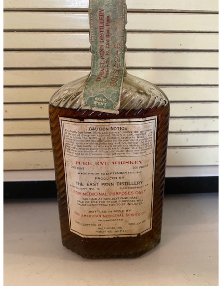 American Medicinal Spirits Co. Whiskey Old Puritan Special Reserve Prohibition 09