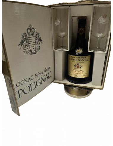 Prince Hubert de Polignac Cognac VSOP set with 2 glasses 01