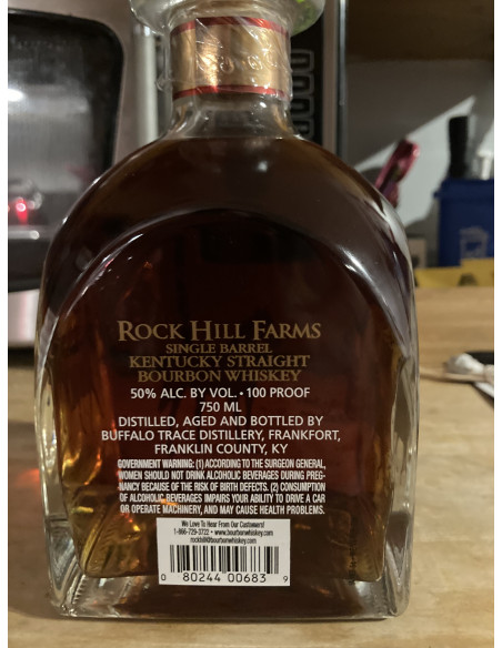 Rock Hill Farms Single Barrel Bourbon Whiskey 07