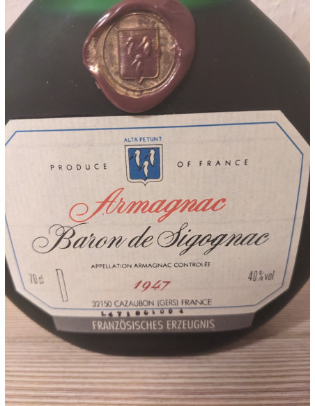 Baron de Sigognac Millesime 1947 Armagnac 010