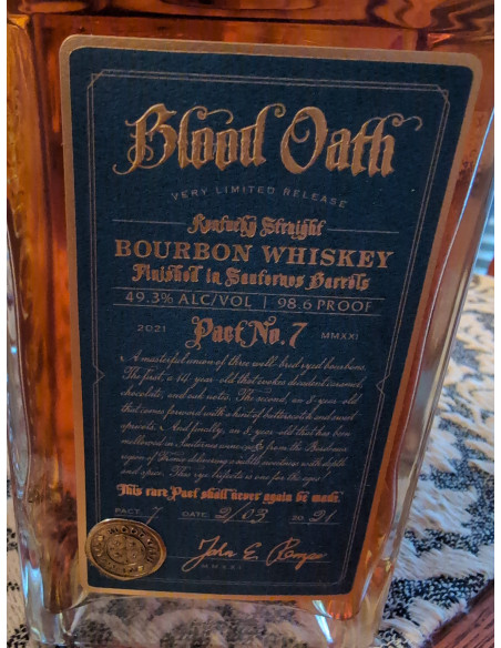 Blood Oath Pact No 7 Whisky 011