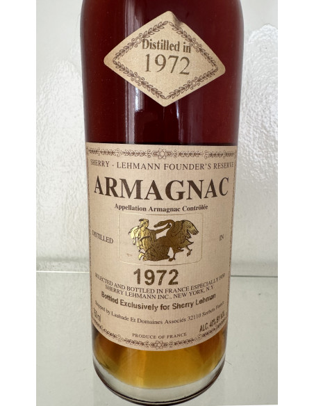 Laubade 1972 Sherry Lehmann Founder's Reserve Armagnac 011