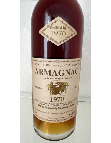 Laubade 1970 Sherry Lehmann Founder's Reserve Armagnac 011