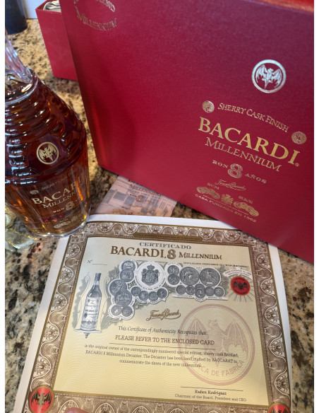 Bacardi 8 Year Old Millennium Baccarat Decanter Sherry Finish 014